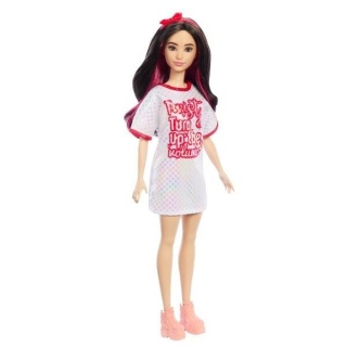 Barbie Fashionistas. Lalka Sukienka kropki HRH12