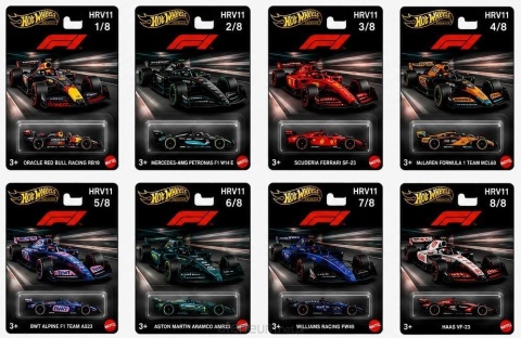 Hot Wheels Premium Formuła 1 Samochod mix (8szt)