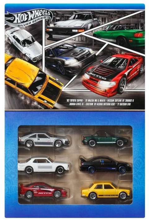 Hot Wheels Silver Streets of Japan 6-pak (6szt)