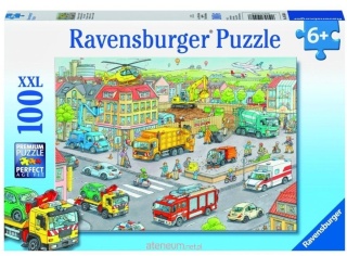 Puzzle 100 Pociąg w mieście XXL
