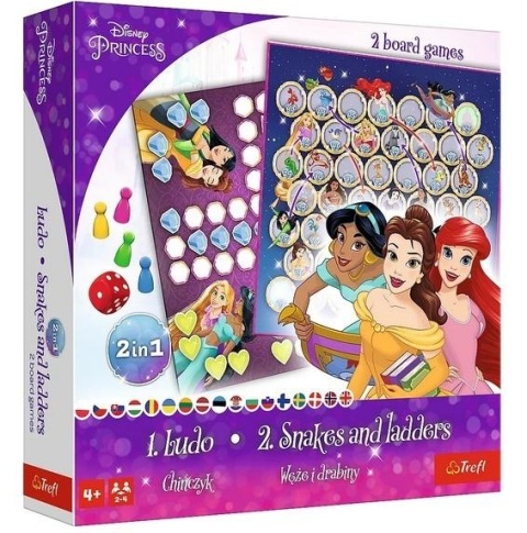 Disney Princess 2w1 Chińczyk -Węże i drabiny TREFL