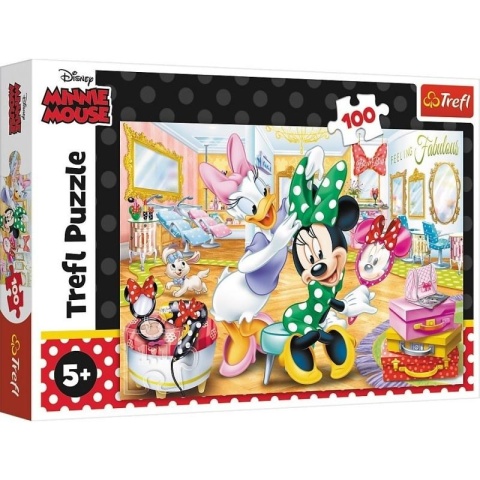 Puzzle 100 Minnie w salonie kosmetycznym TREFL