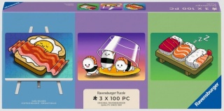 Puzzle 2D 3x100 Kawaii Breakfast Lunch & Dinner