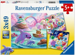 Puzzle 2D 3x49 Cukierkowy świat