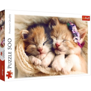 Puzzle 500 Śpiące kotki TREFL