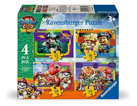 Puzzle dla dzieci 2D 4w1: Psi Patrol Dino Movie