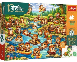 Puzzle 100 Bobry w akcji TREFL