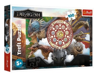 Puzzle 100 Smoki w akcji TREFL
