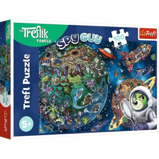 Puzzle 100 Wspaniała Rodzina Treflików TREFL
