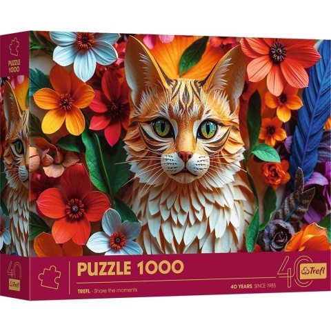 Puzzle 1000 Paper Art: Kot TREFL