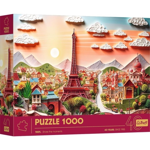 Puzzle 1000 Paper Art: Paryż TREFL