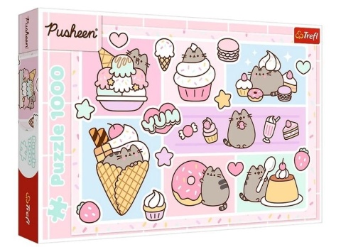 Puzzle 1000 Słodki Pusheen TREFL
