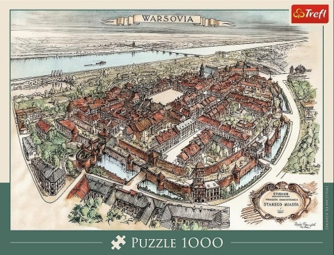 Puzzle 1000 Warszawa Stare Miasto 1951 TREFL