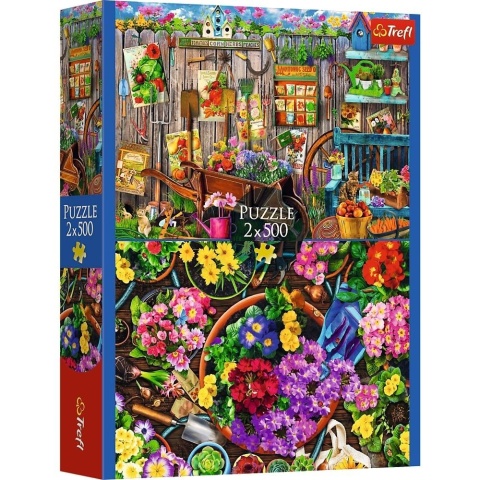 Puzzle 2x500 Prace w ogrodzie TREFL