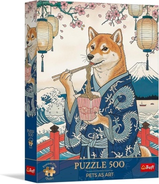 Puzzle 500 Makaronowa medytacja Shiby TREFL