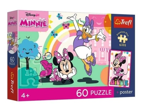 Puzzle 60 Disney Minnie + plakat TREFL