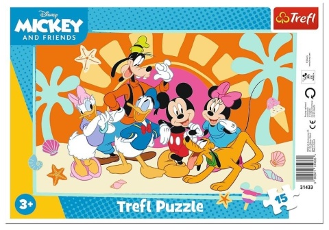 Puzzle ramkowe 15 Ciekawski Miki TREFL