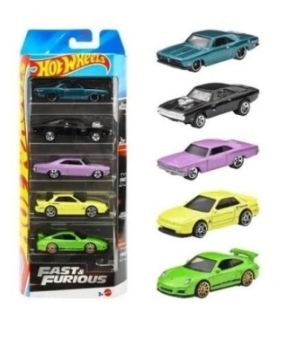Hot Wheels Fast & Furious Szybcy i wściekli 5szt