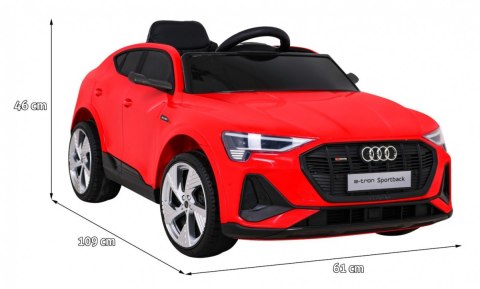 Audi E-Tron Sportback dla dzieci Czerwony + Pilot + Napęd 4x4 + Wolny Start + Radio MP3 + LED Audi E-Tron Sportback dla dzieci Czerwony + Pilot + Napęd 4x4 + Wolny Start + Radio MP3 + LED