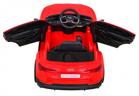 Audi E-Tron Sportback dla dzieci Czerwony + Pilot + Napęd 4x4 + Wolny Start + Radio MP3 + LED Audi E-Tron Sportback dla dzieci Czerwony + Pilot + Napęd 4x4 + Wolny Start + Radio MP3 + LED
