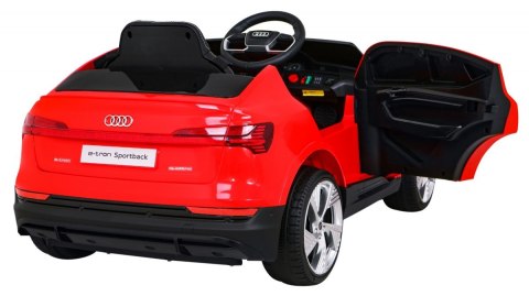 Audi E-Tron Sportback dla dzieci Czerwony + Pilot + Napęd 4x4 + Wolny Start + Radio MP3 + LED Audi E-Tron Sportback dla dzieci Czerwony + Pilot + Napęd 4x4 + Wolny Start + Radio MP3 + LED