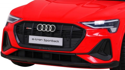 Audi E-Tron Sportback dla dzieci Czerwony + Pilot + Napęd 4x4 + Wolny Start + Radio MP3 + LED Audi E-Tron Sportback dla dzieci Czerwony + Pilot + Napęd 4x4 + Wolny Start + Radio MP3 + LED