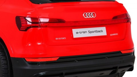 Audi E-Tron Sportback dla dzieci Czerwony + Pilot + Napęd 4x4 + Wolny Start + Radio MP3 + LED Audi E-Tron Sportback dla dzieci Czerwony + Pilot + Napęd 4x4 + Wolny Start + Radio MP3 + LED