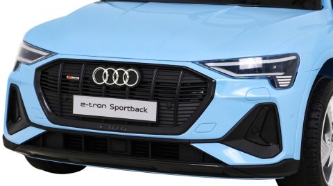 Audi E-Tron Sportback dla dzieci Niebieski + Pilot + Napęd 4x4 + Wolny Start + Radio MP3 + LED Audi E-Tron Sportback dla dzieci Niebieski + Pilot + Napęd 4x4 + Wolny Start + Radio MP3 + LED