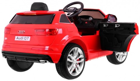 Audi Q7 Quattro S-Line na akumulator Czerwony + Pilot + Wolny Start + EVA + Radio MP3 LED Audi Q7 Quattro S-Line na akumulator Czerwony + Pilot + Wolny Start + EVA + Radio MP3 LED