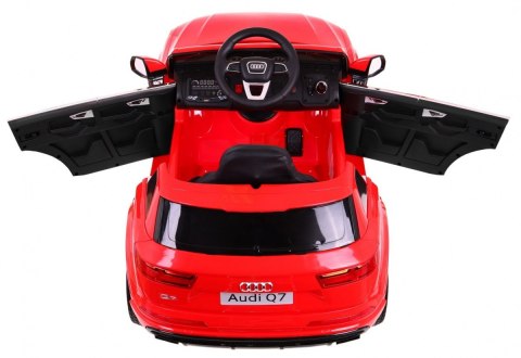 Audi Q7 Quattro S-Line na akumulator Czerwony + Pilot + Wolny Start + EVA + Radio MP3 LED Audi Q7 Quattro S-Line na akumulator Czerwony + Pilot + Wolny Start + EVA + Radio MP3 LED