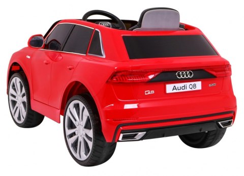Audi Q8 Lift na akumulator dla dzieci Czerwony + Pilot + EVA + Wolny Start + MP3 USB + LED Audi Q8 Lift na akumulator dla dzieci Czerwony + Pilot + EVA + Wolny Start + MP3 USB + LED