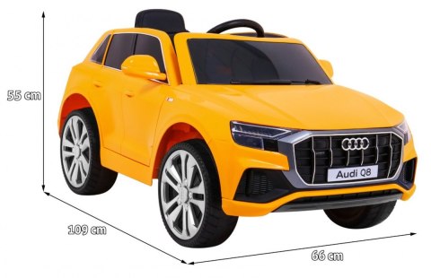 Audi Q8 Lift na akumulator dla dzieci Żółty + Pilot + EVA + Wolny Start + MP3 USB + LED Audi Q8 Lift na akumulator dla dzieci Żółty + Pilot + EVA + Wolny Start + MP3 USB + LED