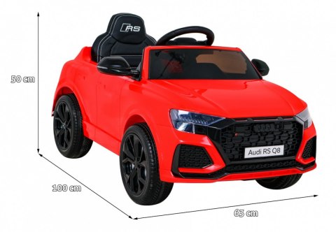 Audi RS Q8 Autko na akumulator Czerwony + Pilot + Wolny Start + EVA + LED + MP3 USB Audi RS Q8 Autko na akumulator Czerwony + Pilot + Wolny Start + EVA + LED + MP3 USB