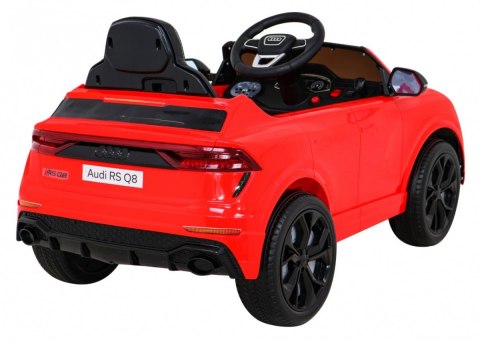 Audi RS Q8 Autko na akumulator Czerwony + Pilot + Wolny Start + EVA + LED + MP3 USB Audi RS Q8 Autko na akumulator Czerwony + Pilot + Wolny Start + EVA + LED + MP3 USB