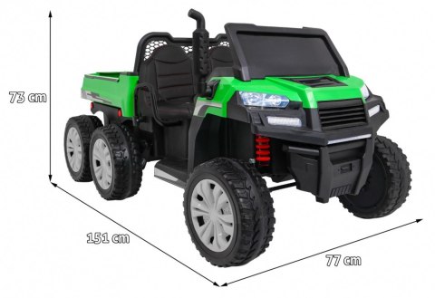 Autko Farmer Truck dla 2 dzieci Zielony + Napęd 4x4 + Pilot + Kiper + Audio LED Autko Farmer Truck dla 2 dzieci Zielony + Napęd 4x4 + Pilot + Kiper + Audio LED