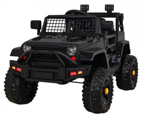 Autko Jeep Dark Night na akumulator dla dzieci Czarny + Wolny Start + EVA + Audio LED Autko Jeep Dark Night na akumulator dla dzieci Czarny + Wolny Start + EVA + Audio LED