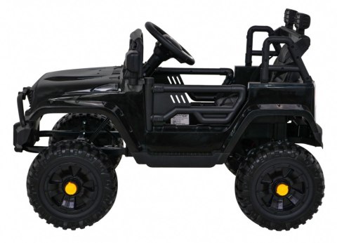 Autko Jeep Dark Night na akumulator dla dzieci Czarny + Wolny Start + EVA + Audio LED Autko Jeep Dark Night na akumulator dla dzieci Czarny + Wolny Start + EVA + Audio LED