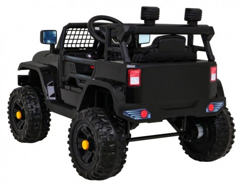 Autko Jeep Dark Night na akumulator dla dzieci Czarny + Wolny Start + EVA + Audio LED Autko Jeep Dark Night na akumulator dla dzieci Czarny + Wolny Start + EVA + Audio LED