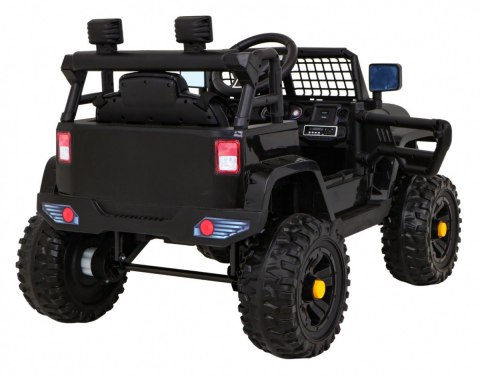 Autko Jeep Dark Night na akumulator dla dzieci Czarny + Wolny Start + EVA + Audio LED Autko Jeep Dark Night na akumulator dla dzieci Czarny + Wolny Start + EVA + Audio LED