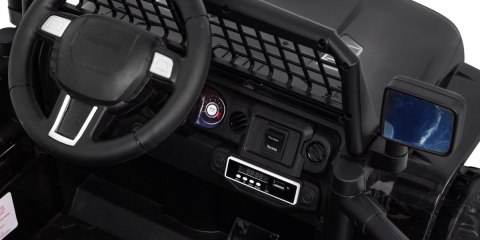 Autko Jeep Dark Night na akumulator dla dzieci Czarny + Wolny Start + EVA + Audio LED Autko Jeep Dark Night na akumulator dla dzieci Czarny + Wolny Start + EVA + Audio LED