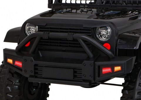 Autko Jeep Dark Night na akumulator dla dzieci Czarny + Wolny Start + EVA + Audio LED Autko Jeep Dark Night na akumulator dla dzieci Czarny + Wolny Start + EVA + Audio LED