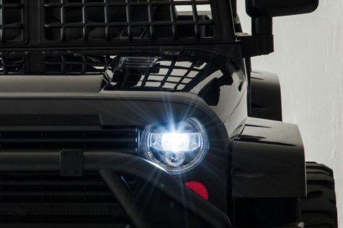 Autko Jeep Dark Night na akumulator dla dzieci Czarny + Wolny Start + EVA + Audio LED Autko Jeep Dark Night na akumulator dla dzieci Czarny + Wolny Start + EVA + Audio LED