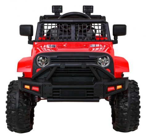 Autko Jeep Dark Night na akumulator dla dzieci Czerwony + Wolny Start + EVA + Audio LED Autko Jeep Dark Night na akumulator dla dzieci Czerwony + Wolny Start + EVA + Audio LED