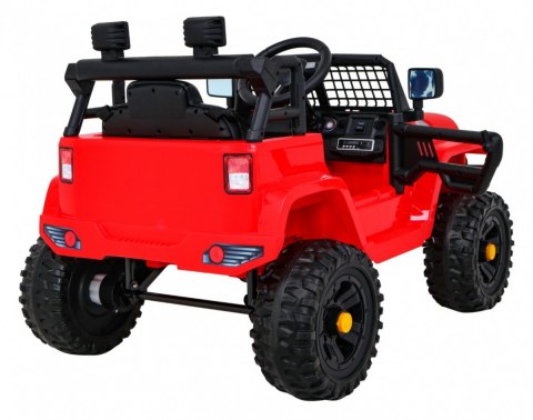 Autko Jeep Dark Night na akumulator dla dzieci Czerwony + Wolny Start + EVA + Audio LED Autko Jeep Dark Night na akumulator dla dzieci Czerwony + Wolny Start + EVA + Audio LED