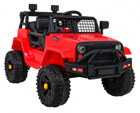 Autko Jeep Dark Night na akumulator dla dzieci Czerwony + Wolny Start + EVA + Audio LED Autko Jeep Dark Night na akumulator dla dzieci Czerwony + Wolny Start + EVA + Audio LED