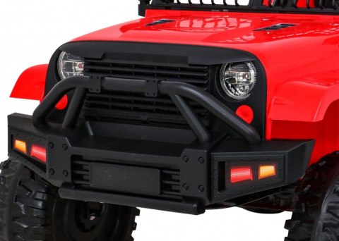 Autko Jeep Dark Night na akumulator dla dzieci Czerwony + Wolny Start + EVA + Audio LED Autko Jeep Dark Night na akumulator dla dzieci Czerwony + Wolny Start + EVA + Audio LED