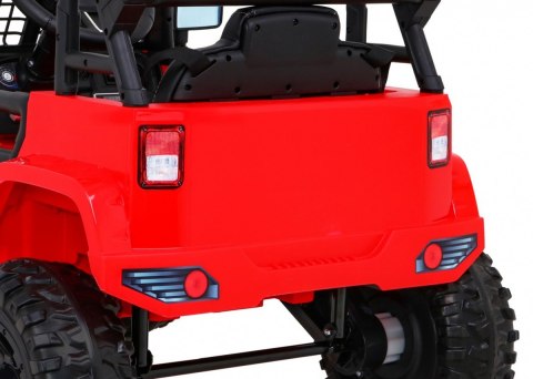 Autko Jeep Dark Night na akumulator dla dzieci Czerwony + Wolny Start + EVA + Audio LED Autko Jeep Dark Night na akumulator dla dzieci Czerwony + Wolny Start + EVA + Audio LED