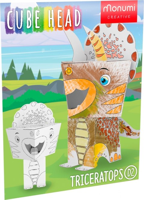 "Triceratops" kolorowanka-składanka 3D dinozaur "Triceratops" kolorowanka-składanka 3D dinozaur