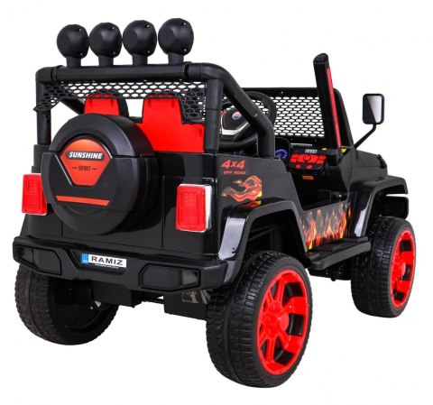 Autko terenowe Raptor Drifter Płomienie + Pilot + Napęd 4x4 + Schowek + Wolny Start + MP3 LED Autko terenowe Raptor Drifter Płomienie + Pilot + Napęd 4x4 + Schowek + Wolny Start + MP3 LED