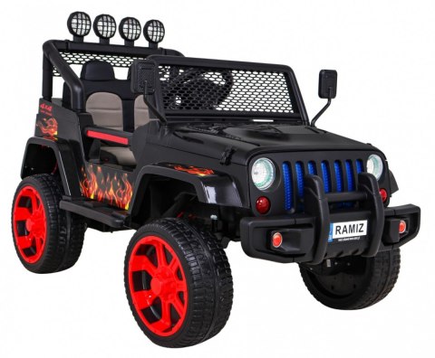 Autko terenowe Raptor Drifter Płomienie + Pilot + Napęd 4x4 + Schowek + Wolny Start + MP3 LED Autko terenowe Raptor Drifter Płomienie + Pilot + Napęd 4x4 + Schowek + Wolny Start + MP3 LED